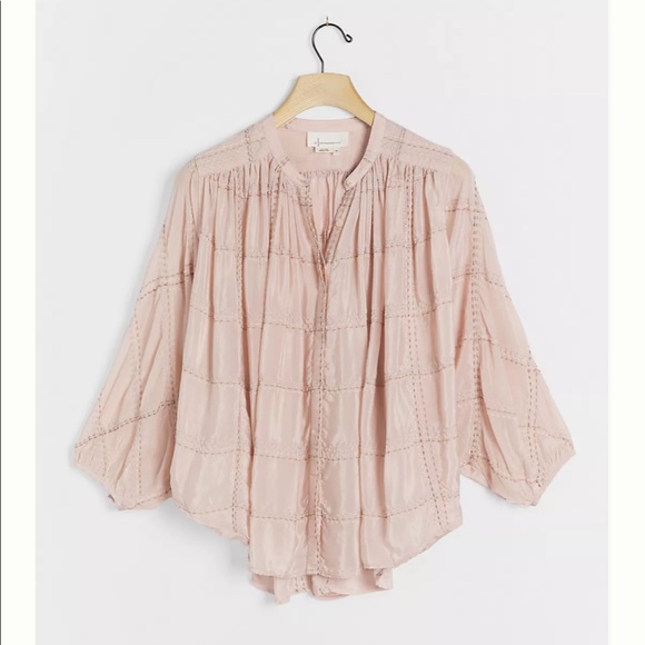 NWT Anthropologie Sarabeth Textured Button down Size MP - Picture 1 of 8